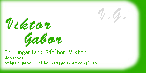 viktor gabor business card